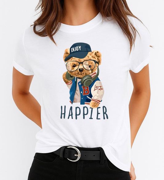 Tricou dama din bumbac 100% Happier