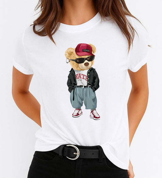 Tricou dama din bumbac 100% Nice Bear