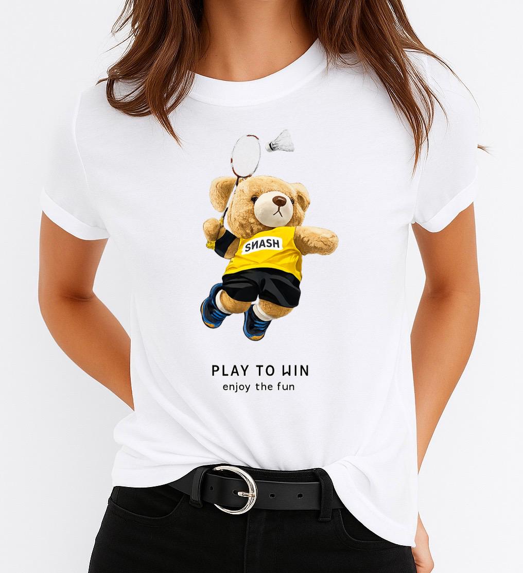 Tricou dama din bumbac 100% Play To Win