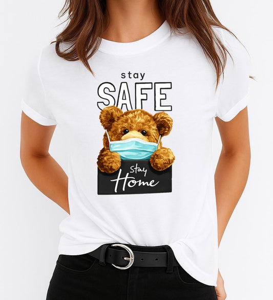 Tricou dama din bumbac 100% Stay Safe