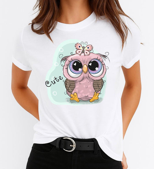 Tricou dama din bumbac 100% Cute Owl 3