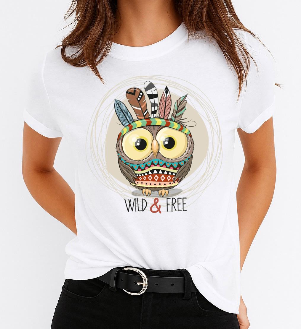 Tricou dama din bumbac 100% Wild & Free