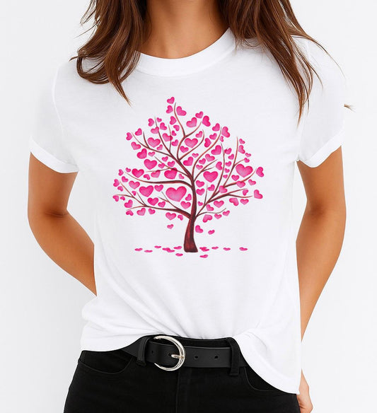 Tricou Dama Pink Tree – Bumbac 100%