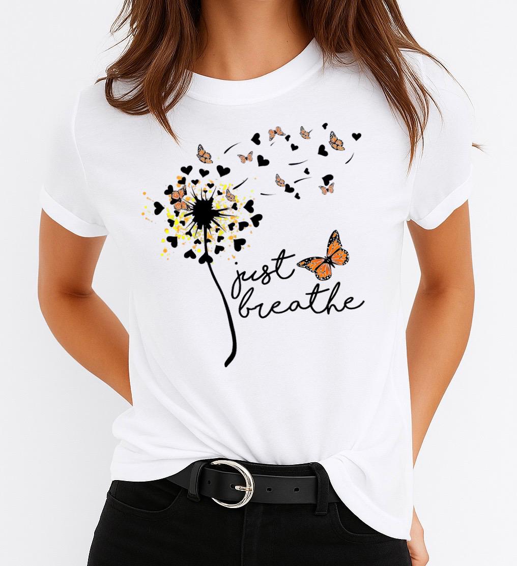 Tricou Alb Dama din Bumbac 100% - Just
