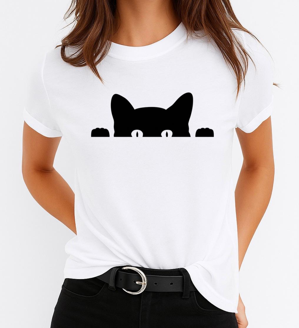 Tricou Alb Dama din Bumbac 100% - Cat 5