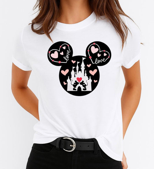 Tricou Alb Dama din Bumbac 100% - Black Nino