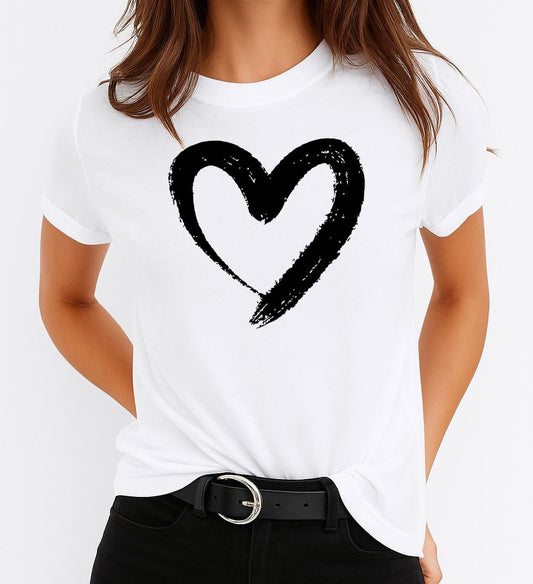 Tricou dama din bumbac 100% Black Heart 2