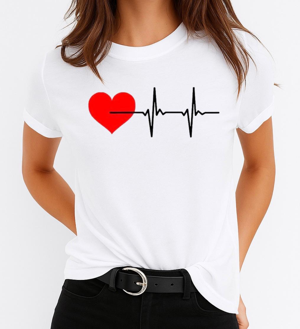 Tricou Alb Dama din Bumbac 100% - Red Heart 2