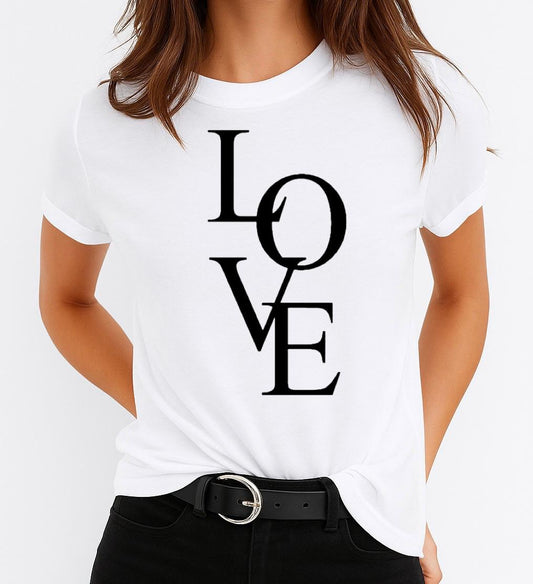 Tricou dama din bumbac 100% LOVE