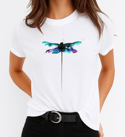 Tricou dama din bumbac 100% Nice Dragon Fly
