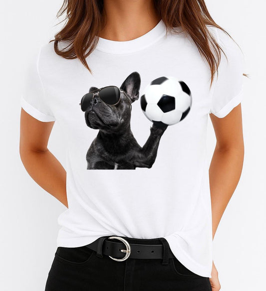 Tricou dama din bumbac 100% Dog With Ball