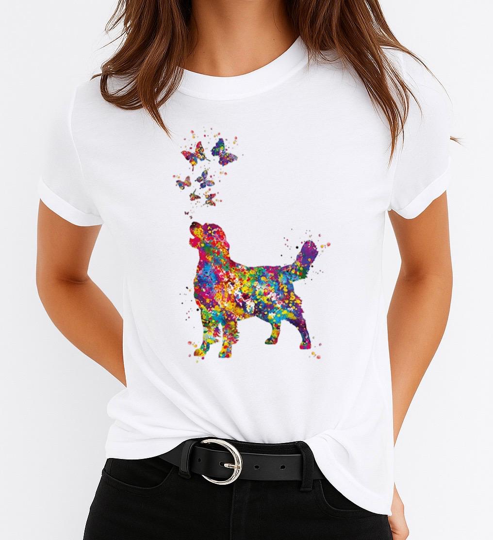 Tricou dama din bumbac 100% Color Dog 4