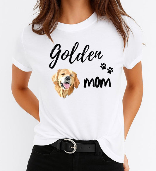 Tricou dama din bumbac 100% Golden Mom