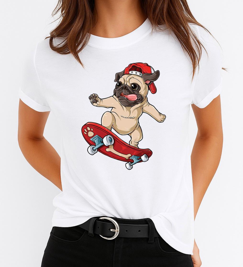 Tricou Dama Crazy Dog 2 – Bumbac 100%