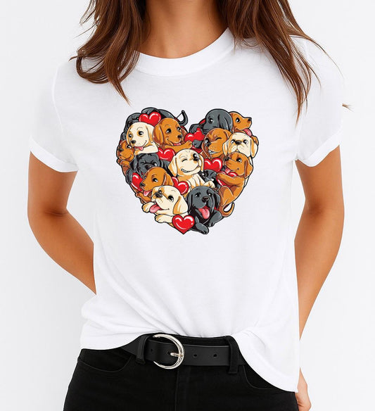 Tricou dama din bumbac 100% Dog Heart