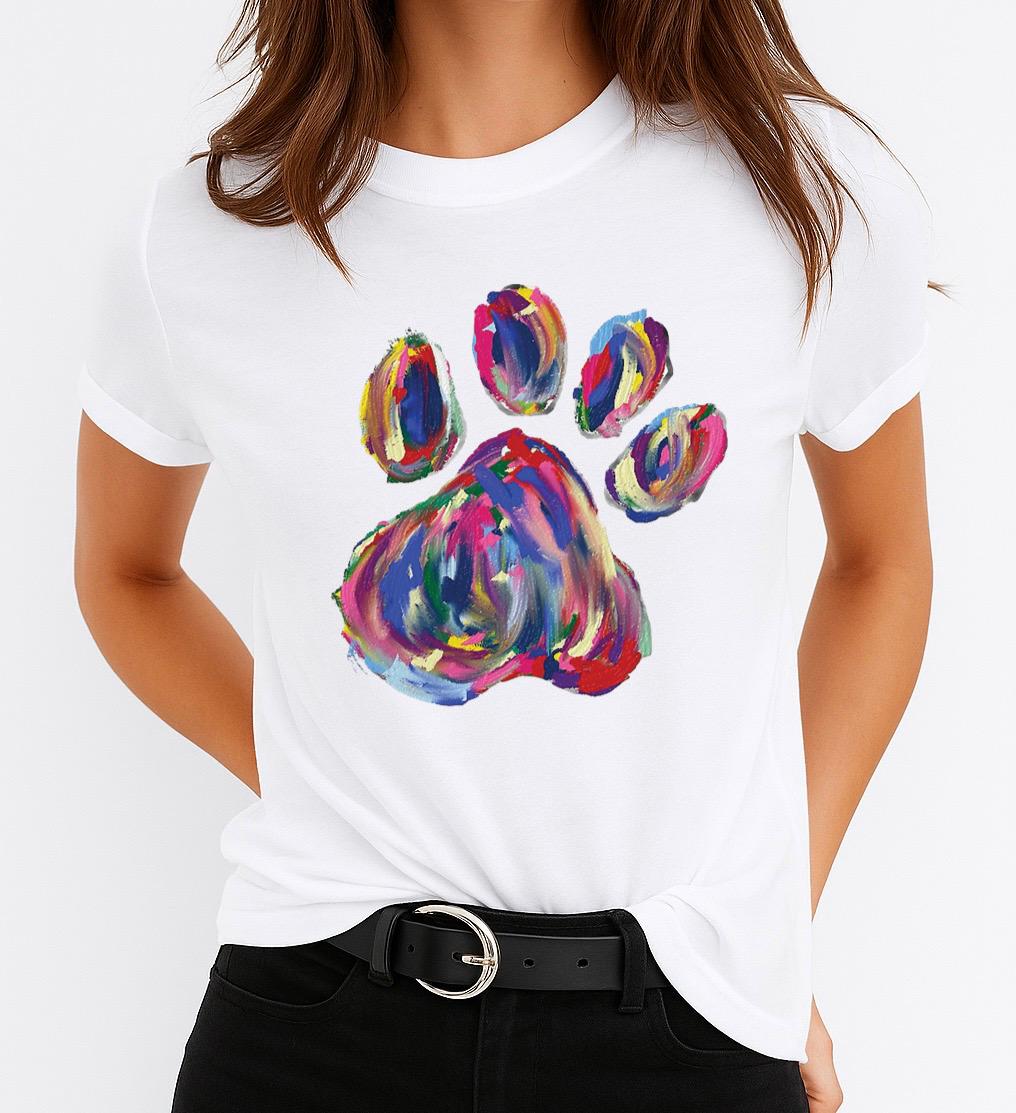 Tricou dama din bumbac 100% Multicolor