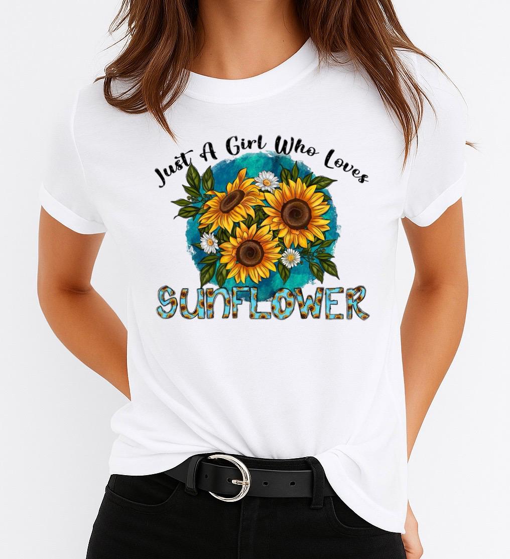 Tricou Alb Dama din Bumbac 100% - SunFlower