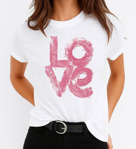Tricou Dama Love Pink – Bumbac 100%