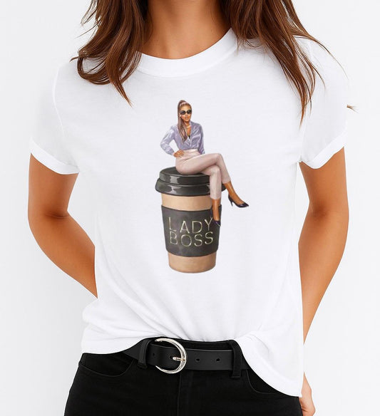 Tricou dama din bumbac 100% Lady Boss