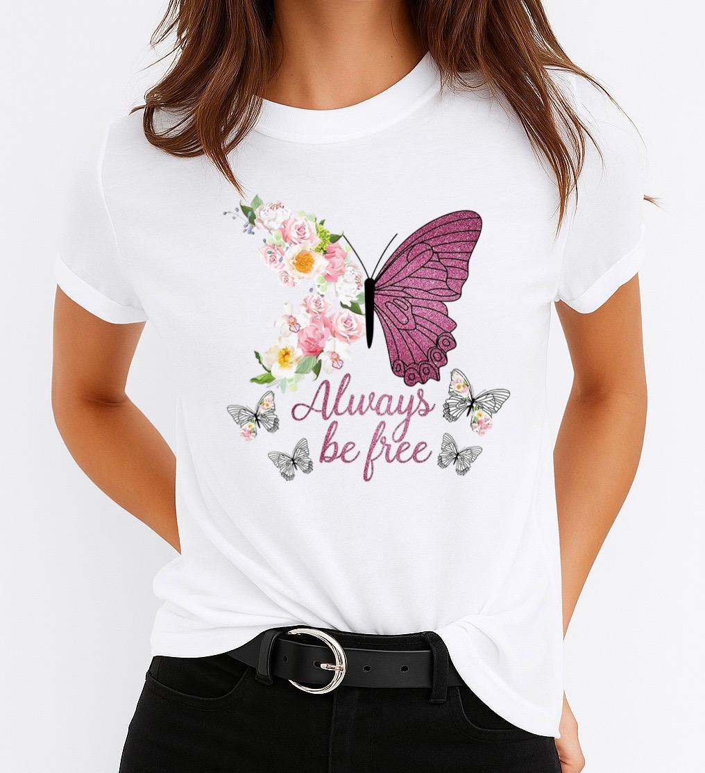 Tricou dama din bumbac 100% Always Be Free