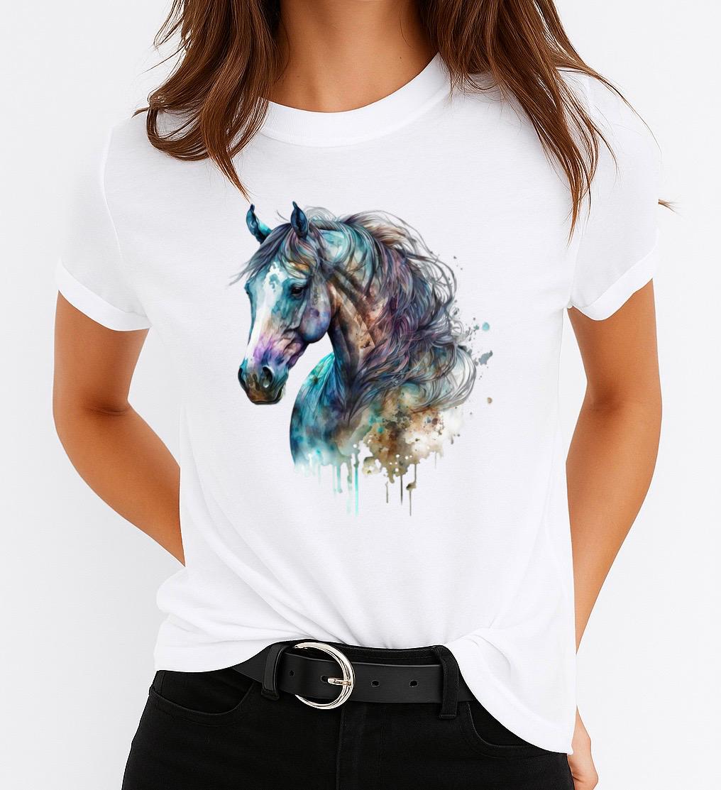 Tricou dama din bumbac 100% Horse