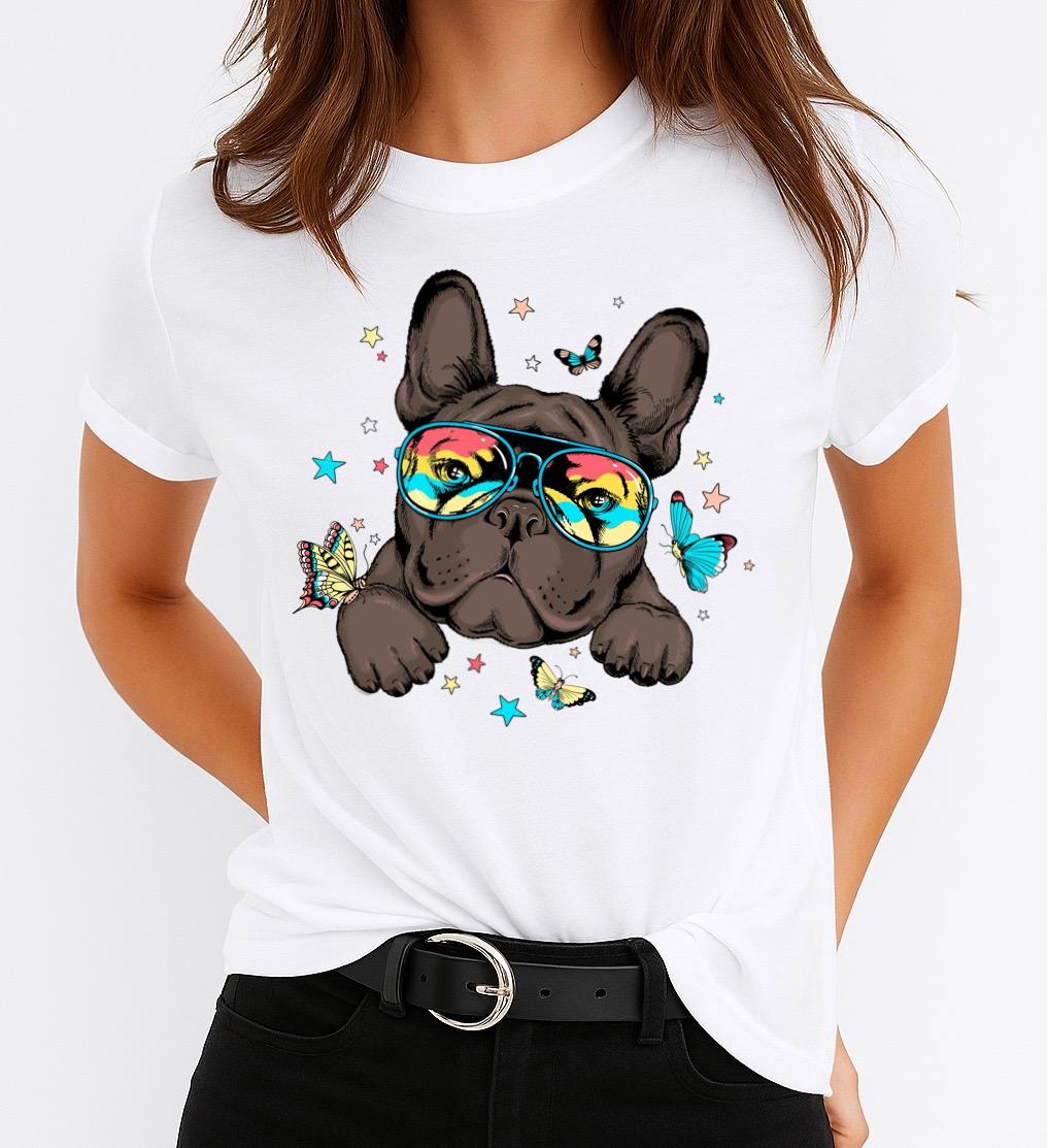 Tricou dama din bumbac 100% Crazy Dog