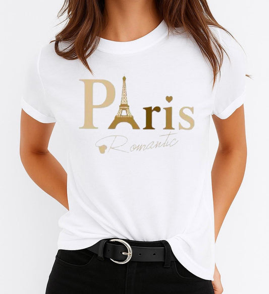Tricou Dama Paris Gold – Bumbac 100%