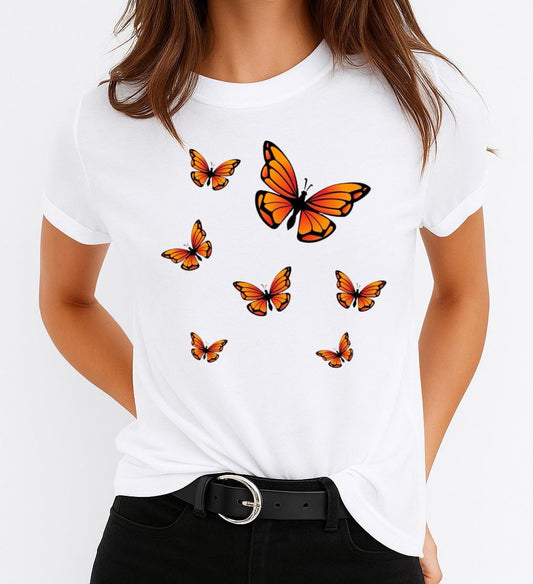 Tricou dama din bumbac 100% 7 Fluturi