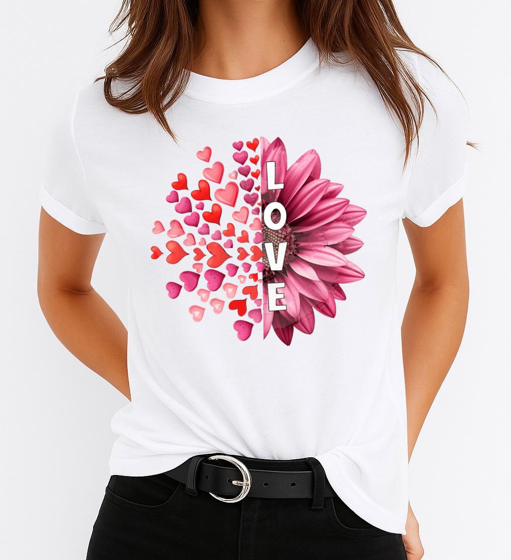 Tricou Dama Love Pink – Bumbac 100%
