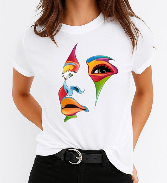 Tricou dama din bumbac 100% Color Face