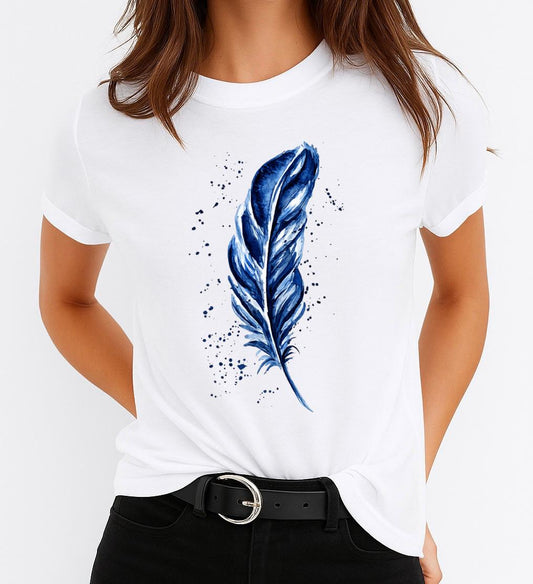 Tricou dama din bumbac 100% Blue Petala