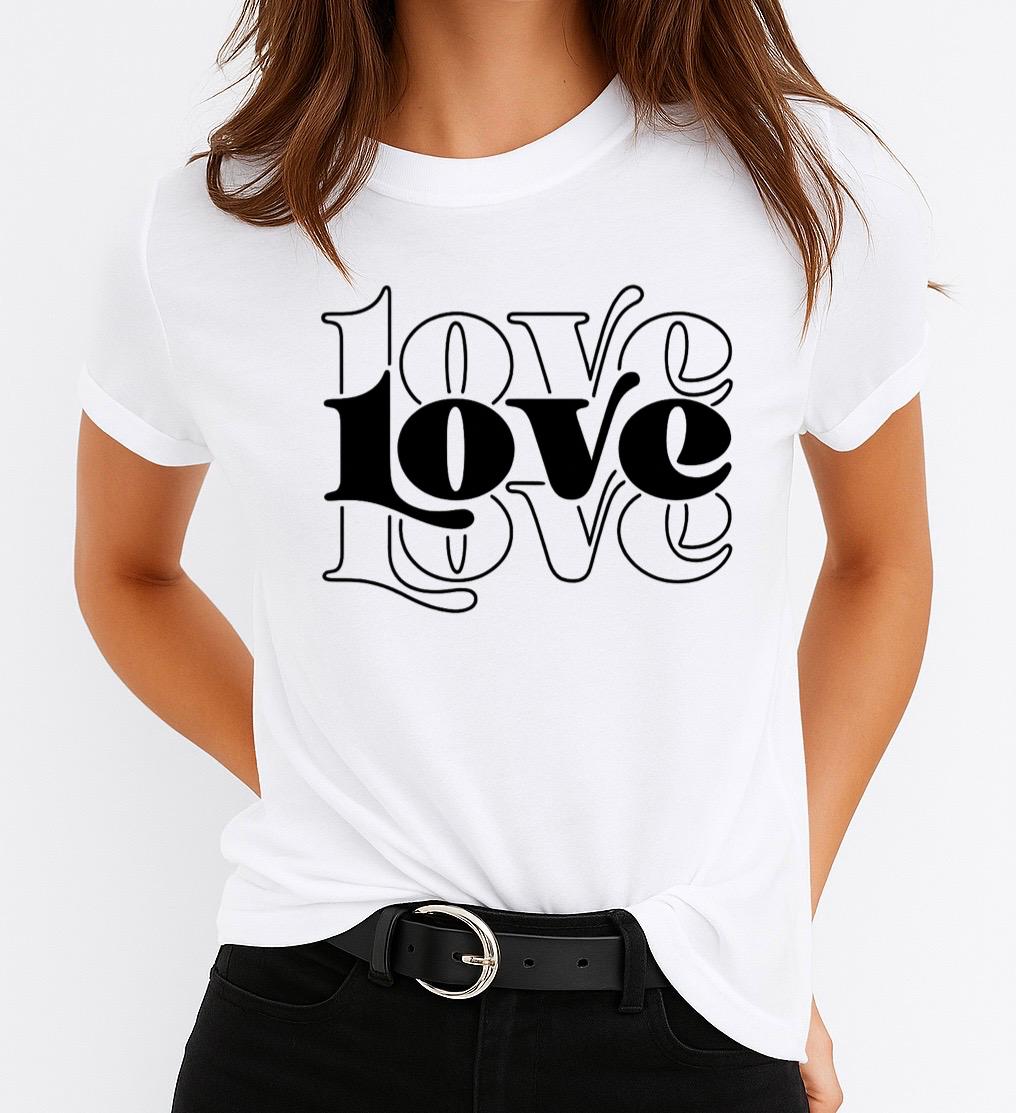 Tricou Dama Black Love – Bumbac 100%