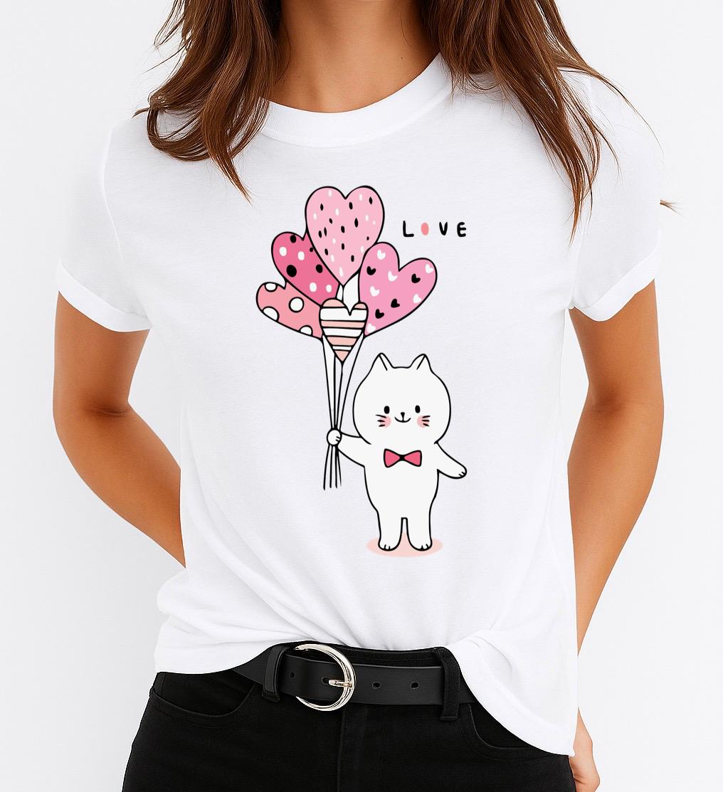 Tricou Dama Pink Balloons – Bumbac 100%