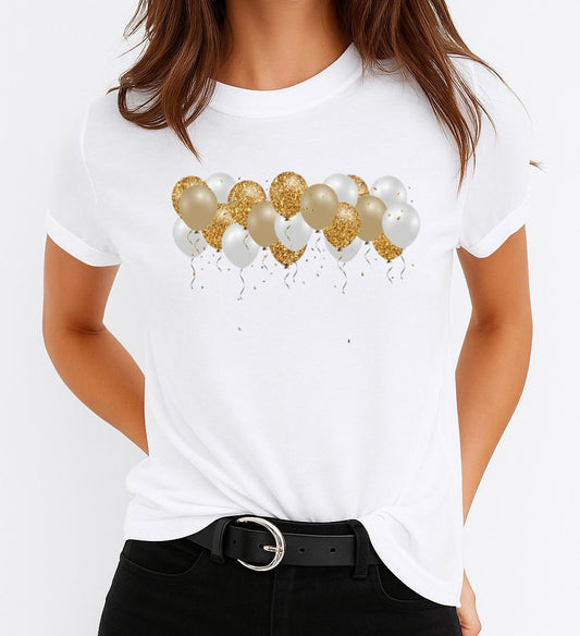 Tricou Dama Cu Baloane – Bumbac 100%