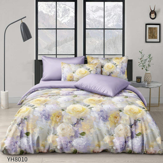 Lenjerie de pat dublu FINET, cu elastic, 4 piese F-542