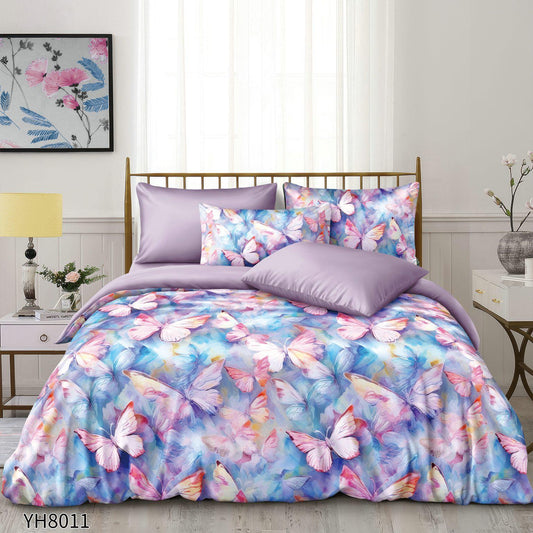 Lenjerie de pat dublu FINET, cu elastic, 4 piese F-543