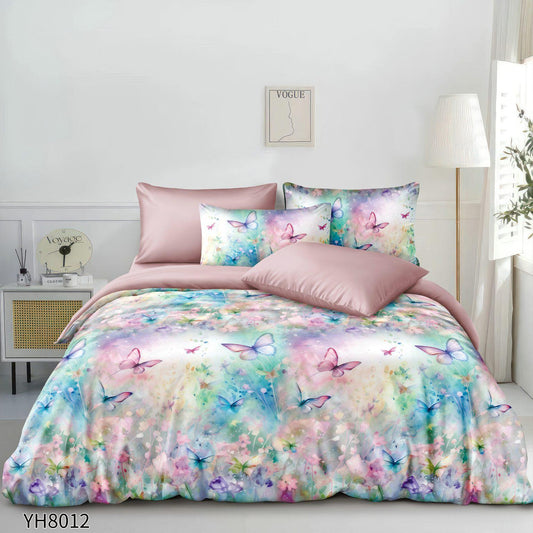 Lenjerie de pat dublu FINET, cu elastic, 4 piese F-544