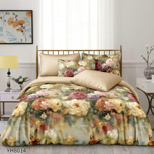 Lenjerie de pat dublu FINET, cu elastic, 4 piese F-545