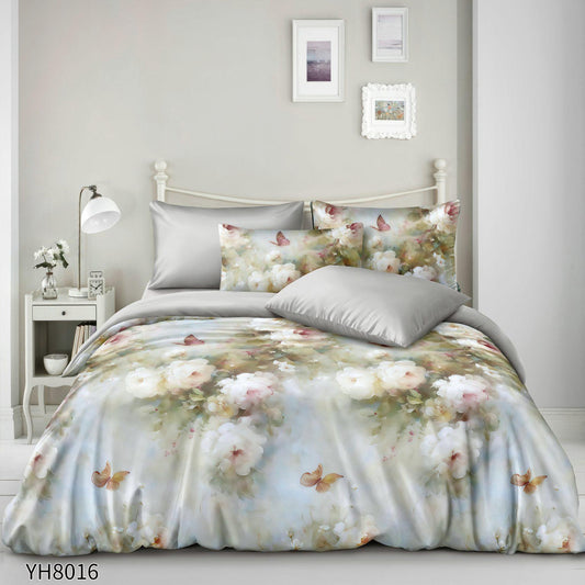 Lenjerie de pat dublu FINET, cu elastic, 4 piese F-546