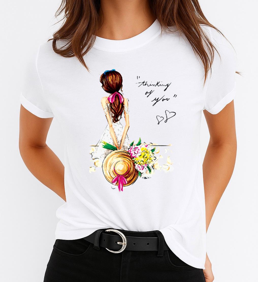 Tricou Dama Ma Gandesc la El – Bumbac 100%