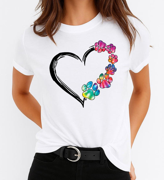 Tricou Alb Dama din Bumbac 100% - Lovely Colors - MonCherie