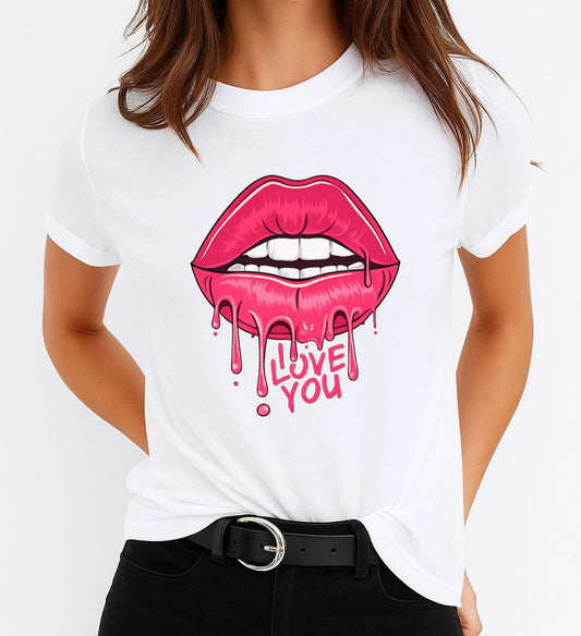 Tricou Dama Pink I Love You – Bumbac 100%
