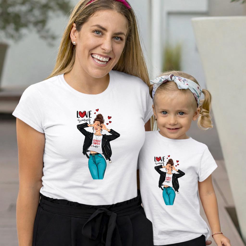 Set Tricouri Mama si Copil din Bumbac 100% - Mama si Fata 31