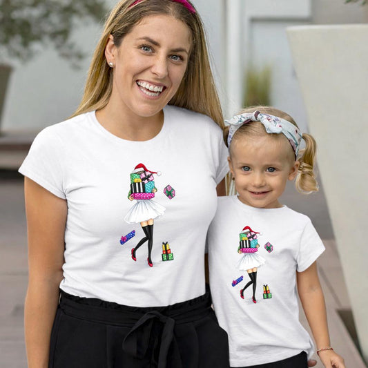 Set Tricouri Mama si Copil din Bumbac 100% - Mama si Fata 25