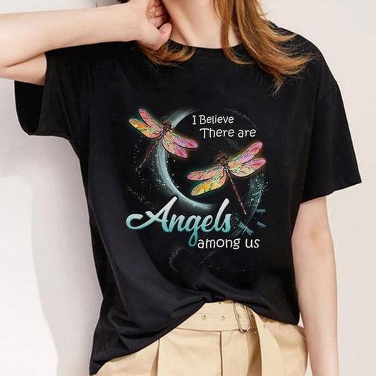 Tricou Negru Angels (6893576421560)
