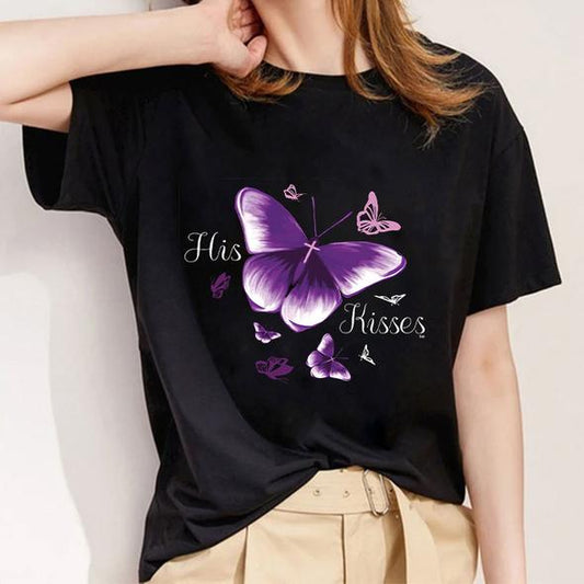 Tricou Negru His Kisses (6895385641144)