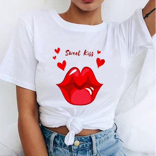 Tricou Sweet Kiss Red (6584329240760)