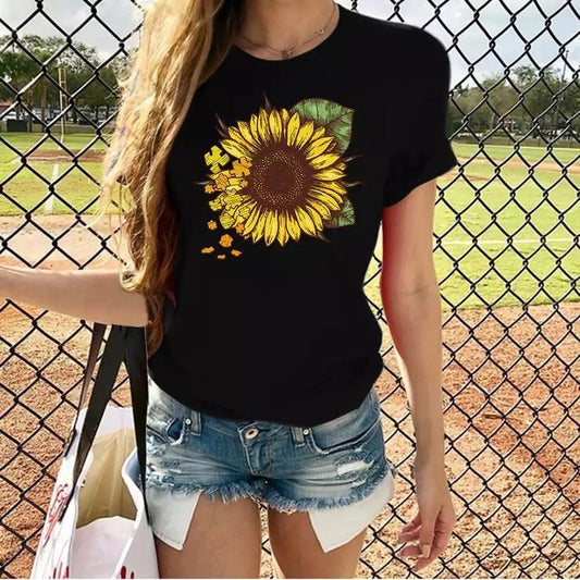 Tricou Negru Yellow Flower (6709168373944)