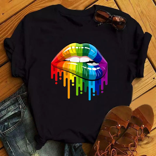 Tricou Nice Lips Black (6592484606136)