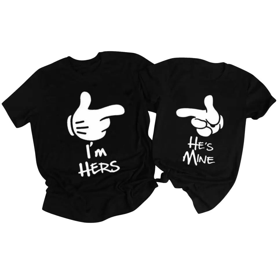 Tricouri Cuplu I'm Hers / He's Mine (6626032353464)